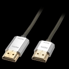 CROMO Slim HDMI High Speed A/A Kabel mit Ethernet, extrem dnnes Kabel, Full HD, 4K