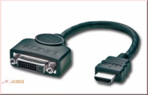 Adapterkabel HDMI-Stecker auf DVI-D Buchse, 0,2m